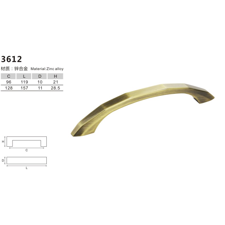 锌合金拉手-双孔-3612